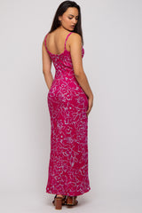 Magenta Floral Maxi Dress