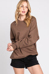 Brown Pullover Terry Crewneck