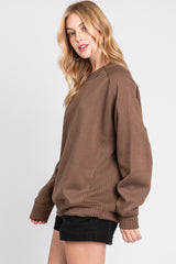 Brown Pullover Terry Crewneck