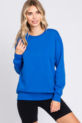 Royal Blue Pullover Maternity Sweatshirt