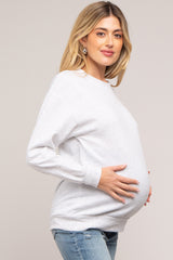 Heather Grey Pullover Maternity Sweatshirt