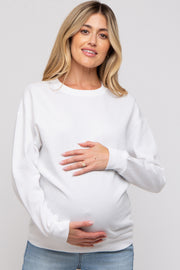 Ivory Pullover Maternity Sweatshirt