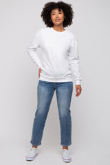 Ivory Pullover Maternity Sweatshirt