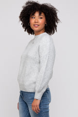 Silver Bubble Sleeve Sweater