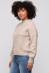 Taupe Bubble Sleeve Sweater