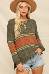 Olive Knitted Sweater