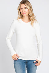 Ivory Soft Brushed Long Sleeve Top