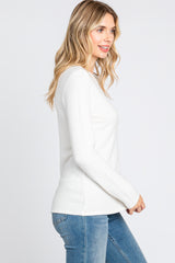 Ivory Soft Brushed Long Sleeve Top