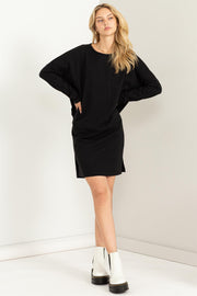 Black Long Sleeve Shirt Dress