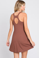 Brown Tennis Racerback Romper Dress