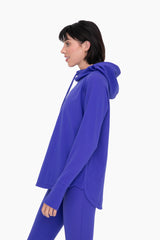 Royal Blue Hooded Long Sleeve Active Top