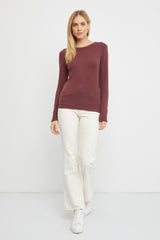 Burgundy Long Sleeve Top