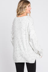 Ivory Speckled Knit Sweater