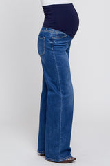 Blue Relaxed Maternity Jeans