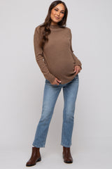 Light Blue Distressed Crop Maternity Jeans