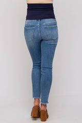 Blue Maternity Skinny Jeans