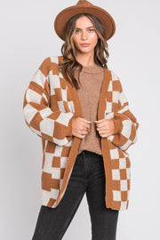 Camel Checkered Sweater