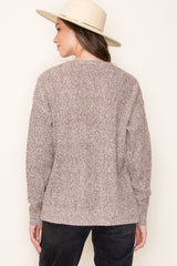 Brown Pattern Knit Sweater