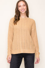 Camel Pattern Knit Sweater