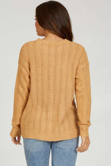 Camel Pattern Knit Maternity Sweater