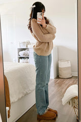 Taupe Open Knit Sweater