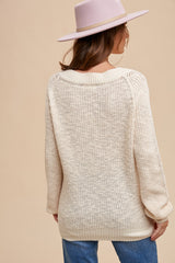 Cream Open Knit Sweater