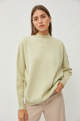 Light Olive Mock Neck Sweater