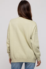 Light Olive Mock Neck Maternity Sweater