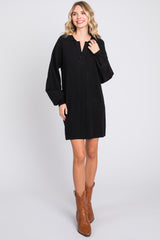 Black Mini Sweater Dress