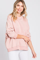 Pink Dropped Shoulder Sweatshirt