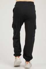 Black Fleece Cargo Maternity Sweatpants