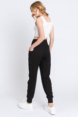 Black Cargo Pocket Jogger Pants