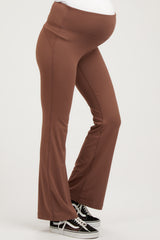 Rust Maternity Flared Leggings