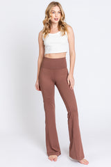 Rust Maternity Flared Leggings