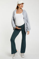 Forest Green Maternity Flared Leggings