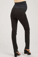 Black Slightly Distressed Skinny Jeans