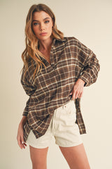 Brown Plaid Shirt