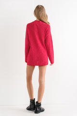 Red Sweater Short Set