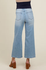 Light Blue Wide Leg Maternity Jeans