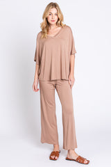 Mocha Cropped Pant Set