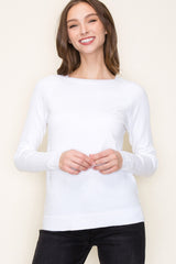 Ivory Knit Long Sleeve Top