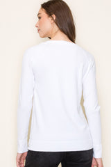 Ivory Knit Long Sleeve Top