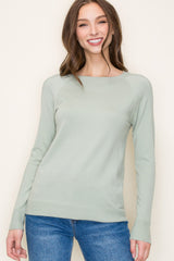 Mint Knit Long Sleeve Maternity Top