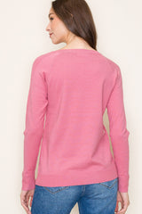 Mauve Knit Long Sleeve Top