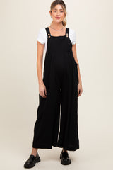 Black Maternity Wide Leg Jumpsuit