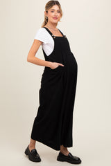 Black Maternity Wide Leg Jumpsuit