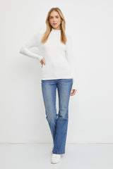 Ivory Soft Turtle Neck Maternity Top