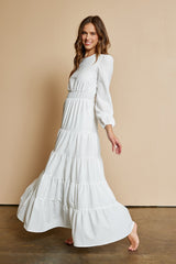 White Tiered Dress