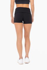 Black Ribbed Shorts