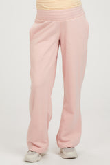 Light Pink Fleece Lined Maternity Lounge Pants